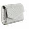 $99 INC International Concepts Women's Maria Envelope Glitter Clutch Silver Bag