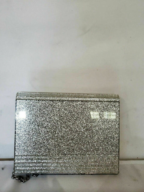 $99 INC International Concepts Women's Maria Envelope Glitter Clutch Silver Bag