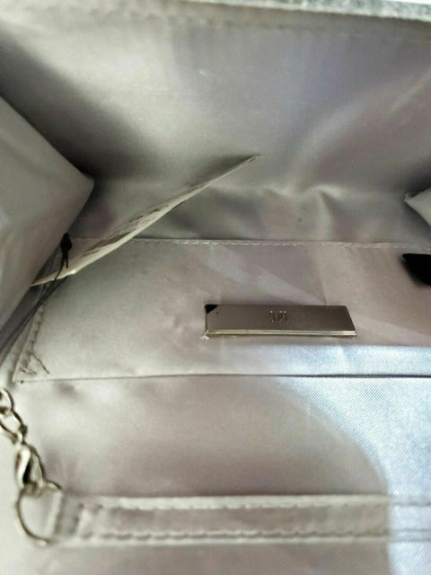 $99 INC International Concepts Women's Maria Envelope Glitter Clutch Silver Bag