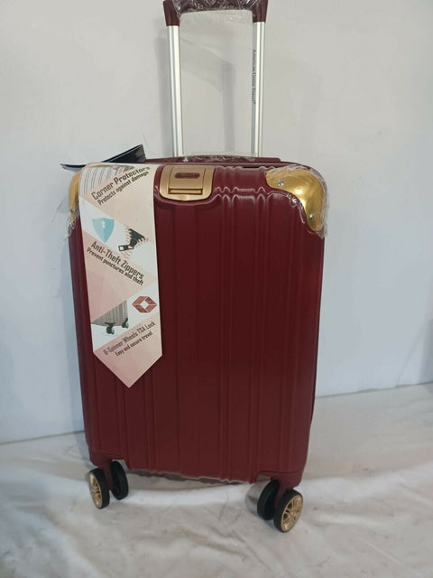 American Green Travel Melrose Anti Theft Red Gold 20" Carry On Luggage Hardcase