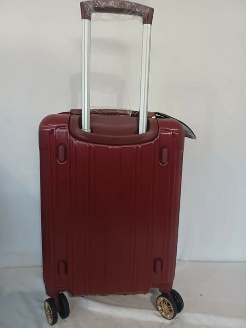 American Green Travel Melrose Anti Theft Red Gold 20" Carry On Luggage Hardcase