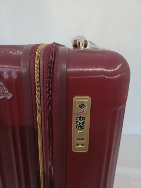 American Green Travel Melrose Anti Theft Red Gold 20" Carry On Luggage Hardcase