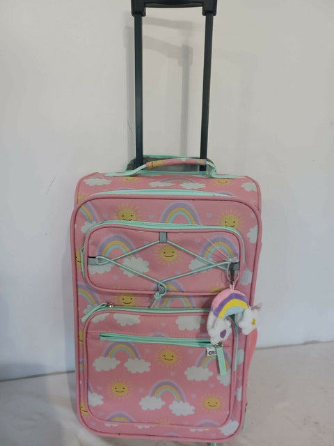 $160 New Crckt Kids 20" Unicorn Carry-On Suitcase Luggage Pink