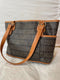 $109 Giani Bernini Women Block Signature Tote Shoulder Bag Brown Medium Size