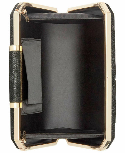 INC International Concepts Women's Black Shoulder Chain Party Clutch Sparky