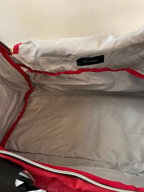 New Tommy Hilfiger 21" Duffel Bag Blue Travel Bag Red