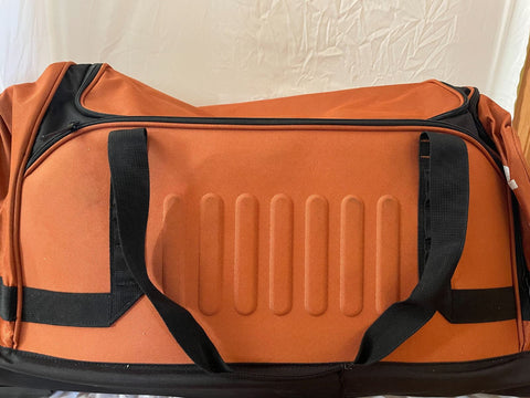 $150 Jeep Pilot 32" Wheeled Duffel Travel Bag Rolling Wheeled Orange
