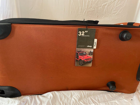 $150 Jeep Pilot 32" Wheeled Duffel Travel Bag Rolling Wheeled Orange