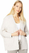 New INC Concepts Women's Long Sleeve Front Open Sweater Beige Size Plus 0X