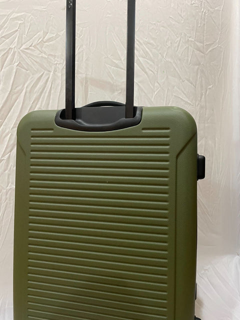 $280 Tag Riverside 24'' Hard Spinner Lightweight Suitcase Luggage Olive Green