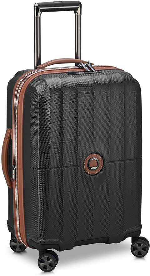 $560 DELSEY St. Tropez 24" Hard-side Spinner Luggage Suitcase Black Check-In