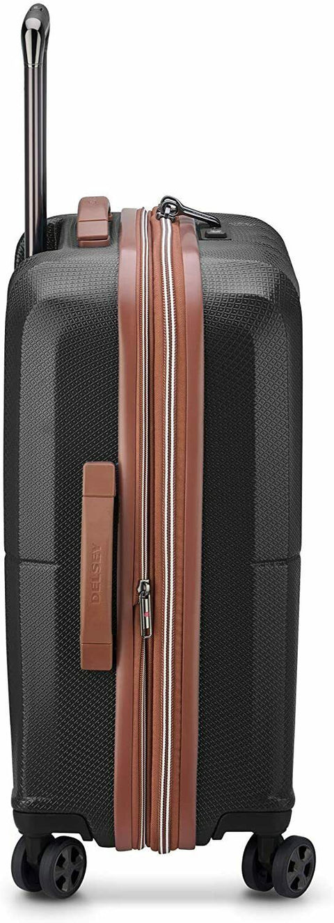 $560 DELSEY St. Tropez 24" Hard-side Spinner Luggage Suitcase Black Check-In