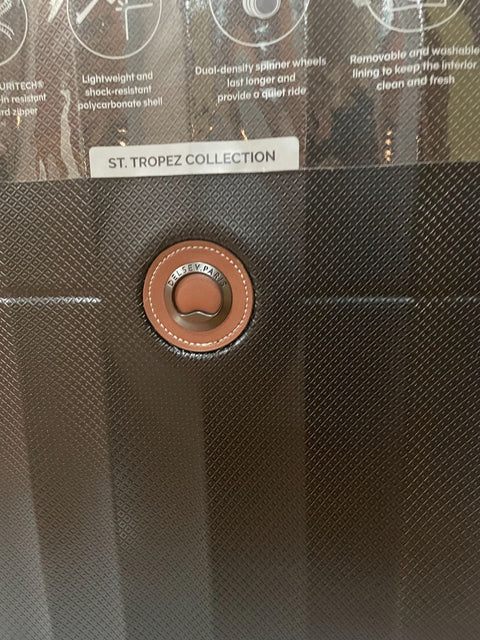 $560 DELSEY St. Tropez 24" Hard-side Spinner Luggage Suitcase Black Check-In