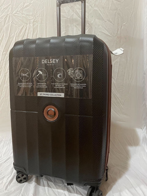 $560 DELSEY St. Tropez 24" Hard-side Spinner Luggage Suitcase Black Check-In