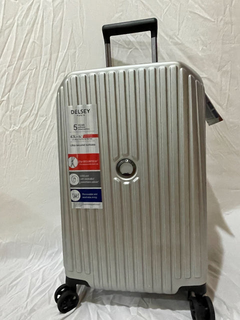 $560 New DELSEY Paris Securitime Expandable Luggage Spinner Wheels Carry On 21"