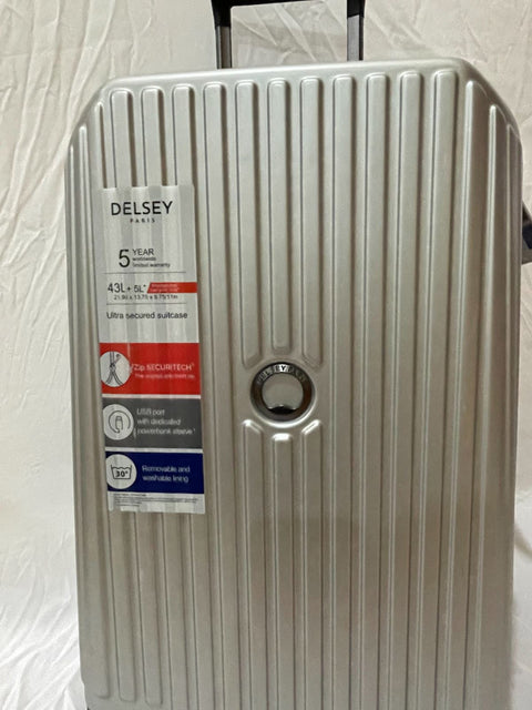 $560 New DELSEY Paris Securitime Expandable Luggage Spinner Wheels Carry On 21"