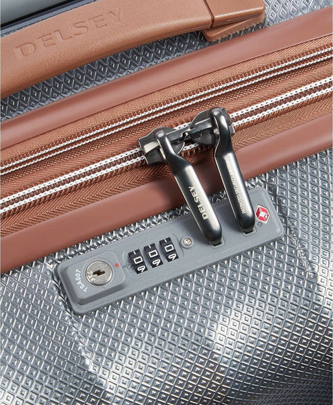 $560 DELSEY St. Tropez 24" Hard Spinner Luggage Suitcase Gray Medium Spinner