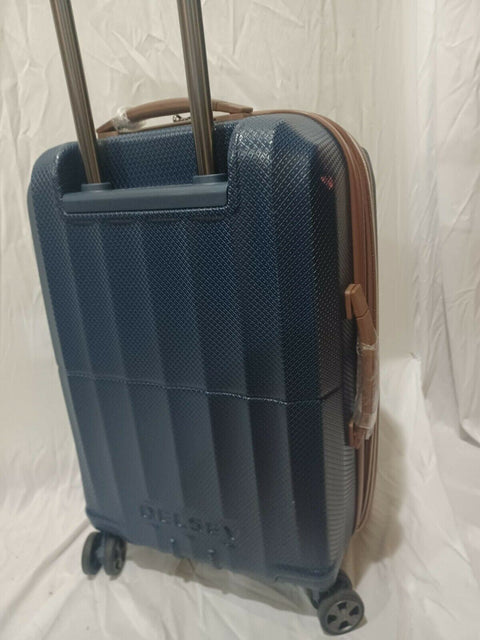 $520 DELSEY St. Tropez 20" Hard Spinner Luggage Suitcase Carry On Blue Tsa