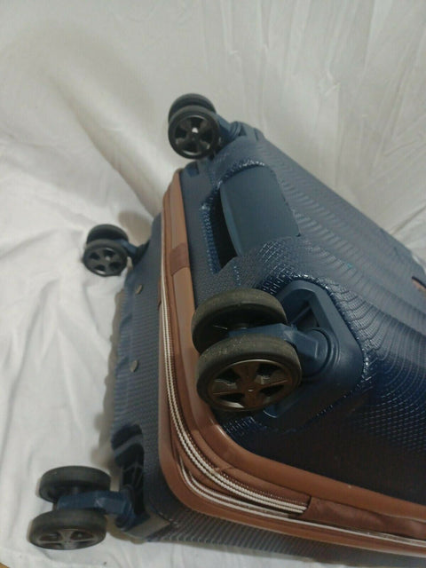 $520 DELSEY St. Tropez 20" Hard Spinner Luggage Suitcase Carry On Blue Tsa