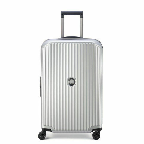 $600 New DELSEY Paris Securitime Expandable Luggage Spinner Suitcase 25" Medium