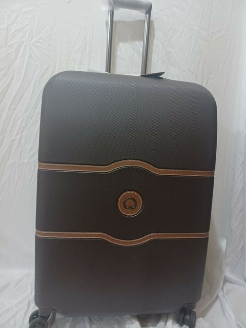 $870 DELSEY Paris Chatelet Air Hardside Luggage Spinner Chocolate 28" Suitcase