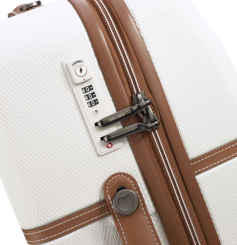 $780 DELSEY Paris Chatelet Air Hardside Luggage Spinner Champagne 24" Suitcase