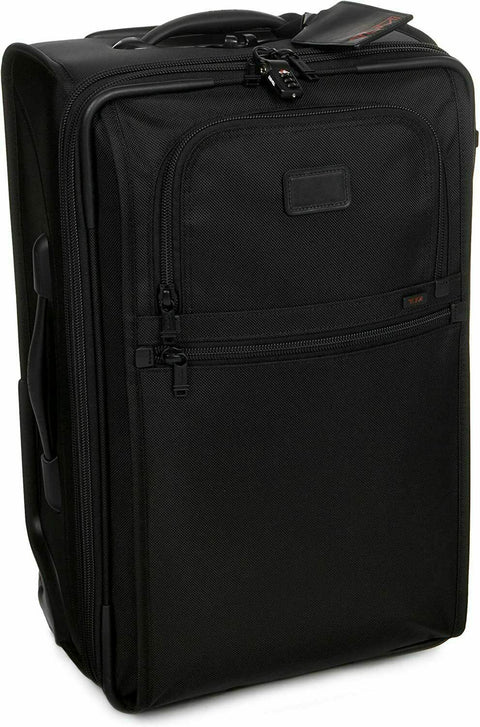 $595 Tumi Alpha Frequent Traveler 22" Zippered Expandable Carry-on Luggage Black