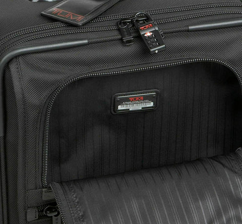 $595 Tumi Alpha Frequent Traveler 22" Zippered Expandable Carry-on Luggage Black