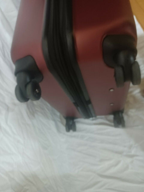 $550 New Calvin Klein Manhattan 4.0 Hardside Spinner Luggage TSA Lock Red 28"