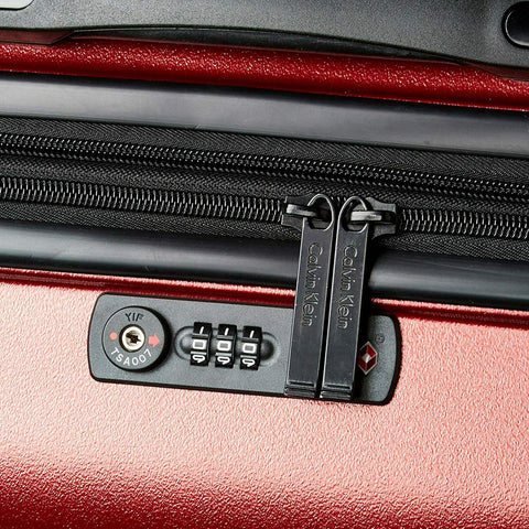 $550 New Calvin Klein Manhattan 4.0 Hardside Spinner Luggage TSA Lock Red 28"