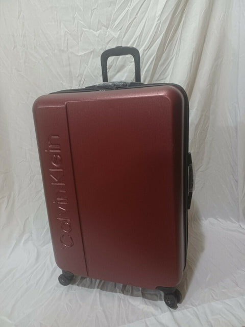 $550 New Calvin Klein Manhattan 4.0 Hardside Spinner Luggage TSA Lock Red 28"