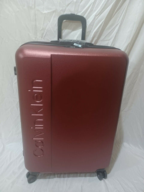 $550 New Calvin Klein Manhattan 4.0 Hardside Spinner Luggage TSA Lock Red 28"