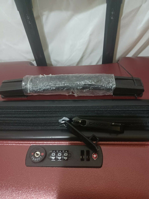 $550 New Calvin Klein Manhattan 4.0 Hardside Spinner Luggage TSA Lock Red 28"