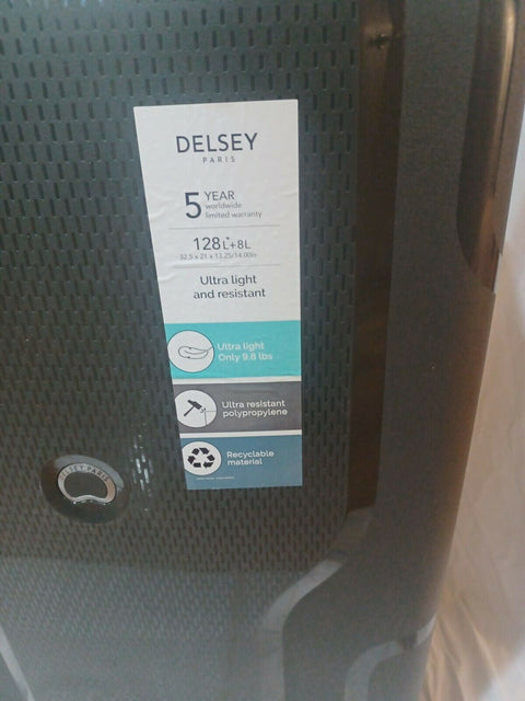 $660 DELSEY Paris Clavel Hard Expandable Luggage Spinner Wheels Dark Gray 30"