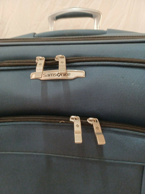 $440 Samsonite Lite-Air DLX 25" Expandable Spinner Suitcase Luggage Teal Blue