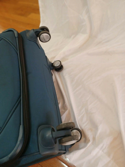 $440 Samsonite Lite-Air DLX 25" Expandable Spinner Suitcase Luggage Teal Blue