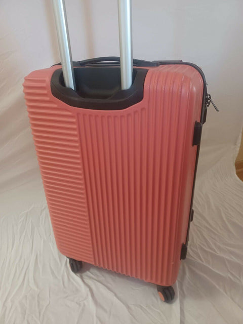 Travelers Club Basette 24" Orange Luggage Suitcase Spinner Wheels Lightweight
