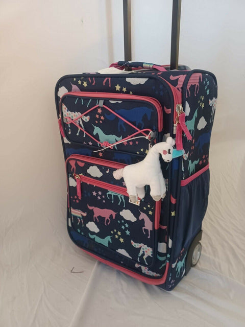 $160 New Crckt Kids 20" Carry-On Suitcase Luggage Blue Printed