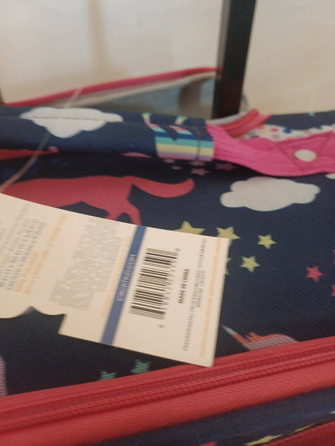 $160 New Crckt Kids 20" Carry-On Suitcase Luggage Blue Printed