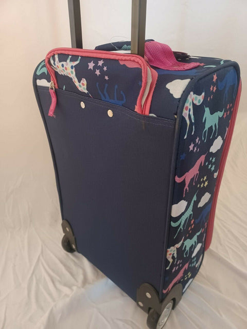$160 New Crckt Kids 20" Carry-On Suitcase Luggage Blue Printed