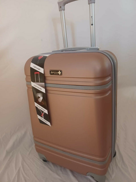 $320 American Sport Plus 20" Hard-case Luggage Expandable Spinner Carry On Pink