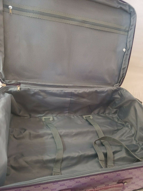 $580 American Flyer Luggage Signature 4 Piece Luggage Set Purple Two Wheeled