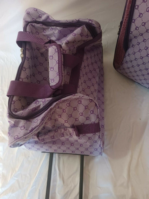 $580 American Flyer Luggage Signature 4 Piece Luggage Set Purple Two Wheeled