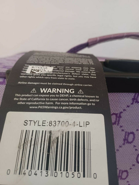 $580 American Flyer Luggage Signature 4 Piece Luggage Set Purple Two Wheeled