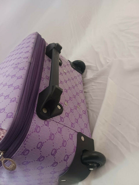 $580 American Flyer Luggage Signature 4 Piece Luggage Set Purple Two Wheeled