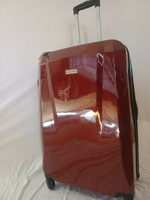 $620 New CHAMPS Escape Hardside Luggage Suitcase Rose Red Tsa lock 28"