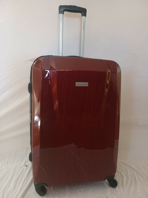 $620 New CHAMPS Escape Hardside Luggage Suitcase Rose Red Tsa lock 28"