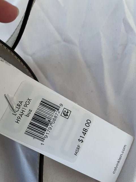 $198 Calvin Klein Women's Clara Stucco Leather Demi Shoulder Crossbody Bag