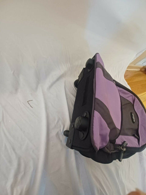 $180 Samsonite 19" Wheeled Backpack Purple Travel Backpack Rolling Wheels