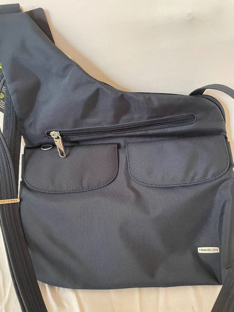 $130 Travelon Women's Anti-Theft Classic Crossbody Shoulder Bag Blue